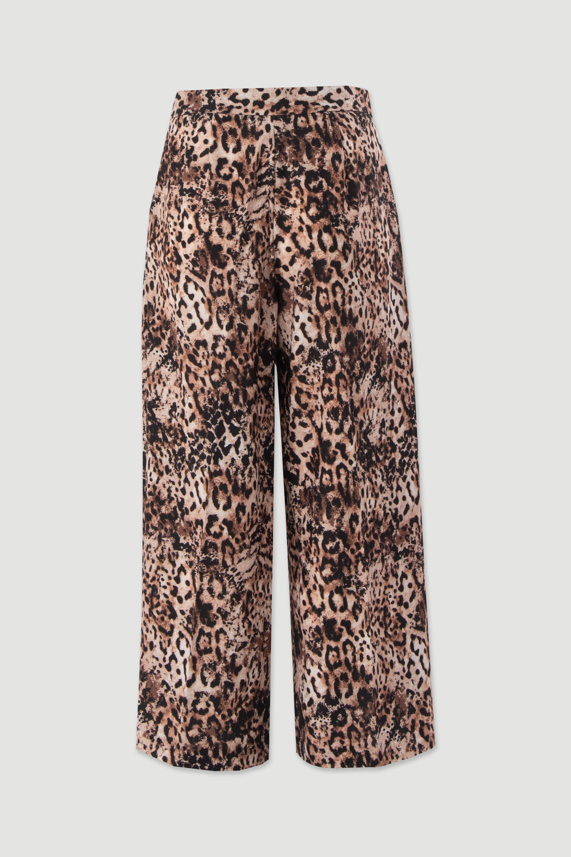Printed fluid culotte trousers