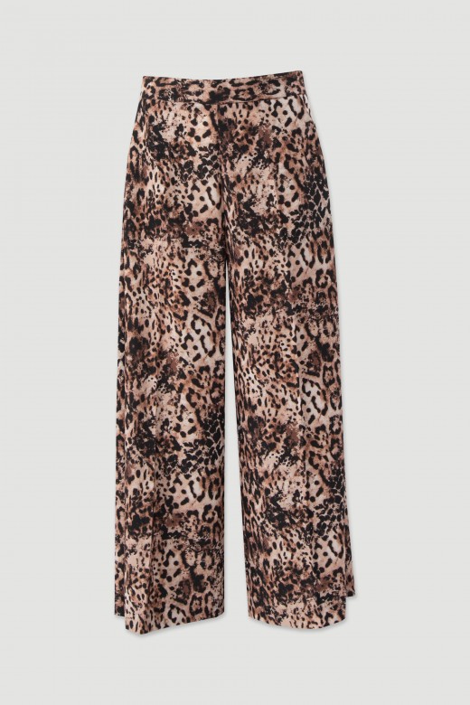 Printed fluid culotte trousers Printed fluid culotte trousers