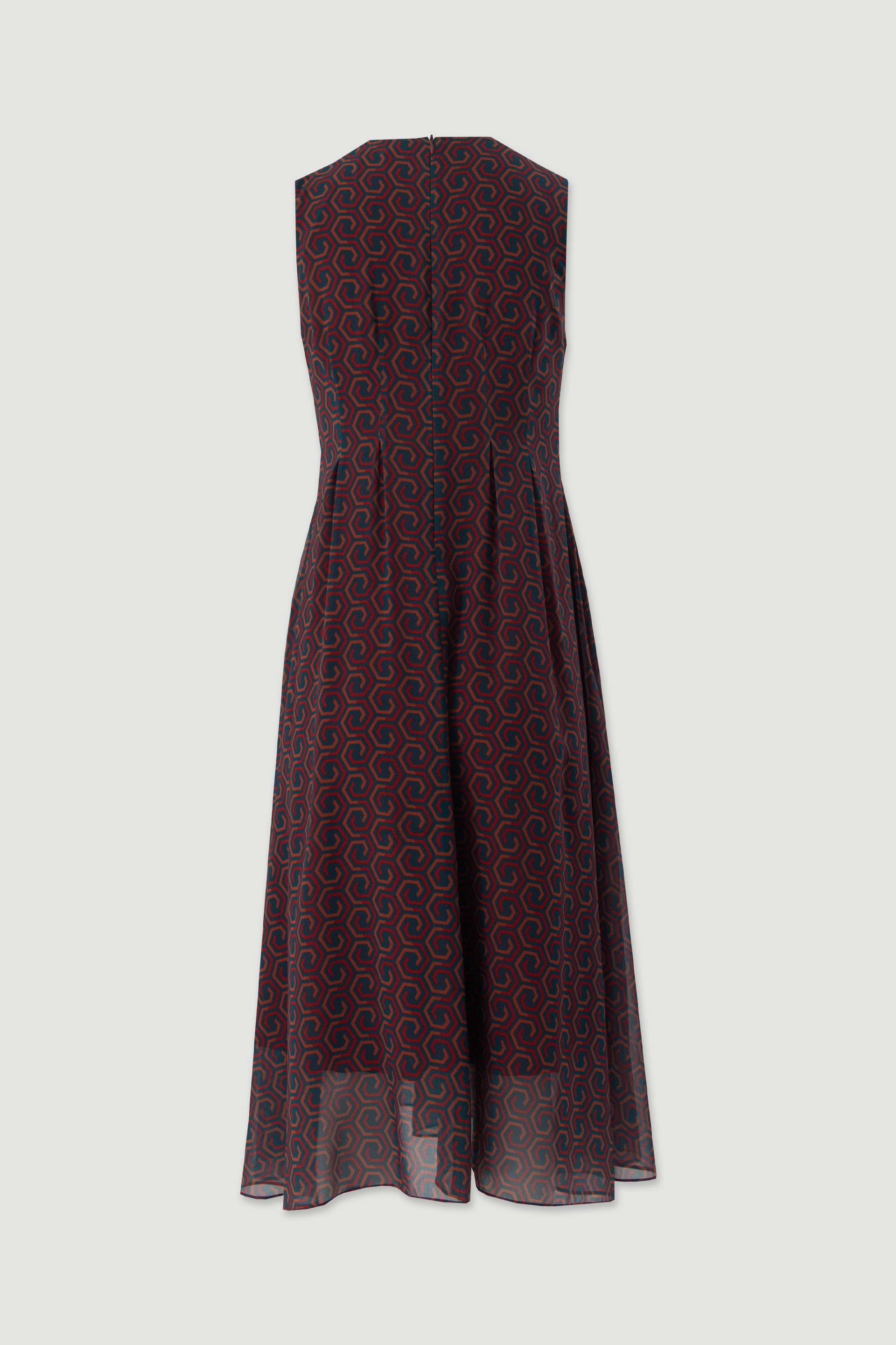Printed flowing midi dress