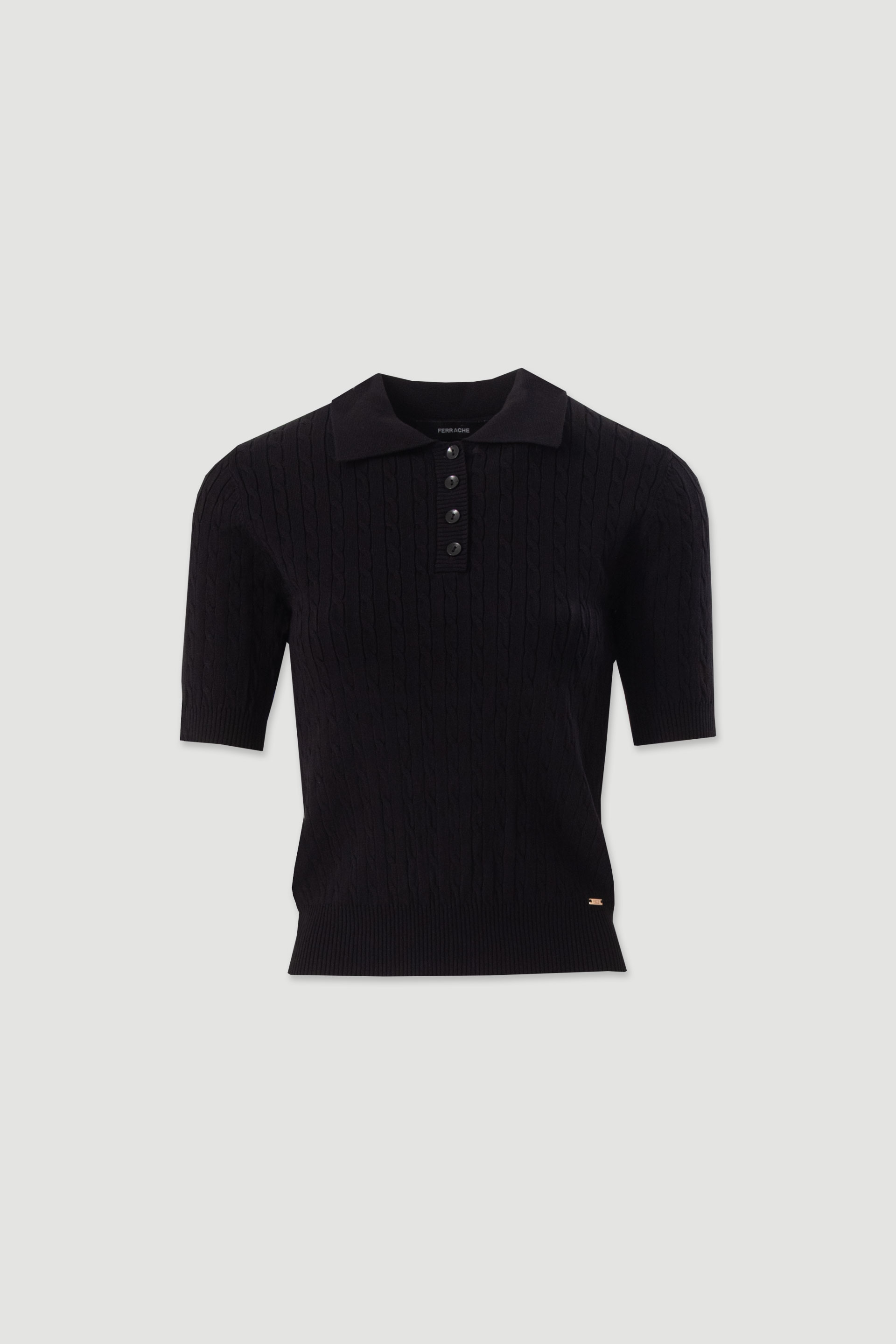 Textured knit polo