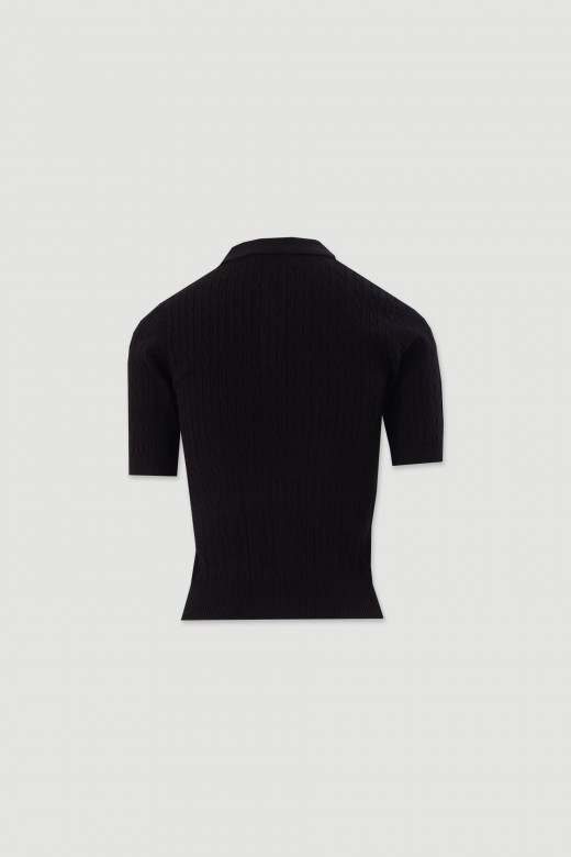 Textured knit polo Textured knit polo