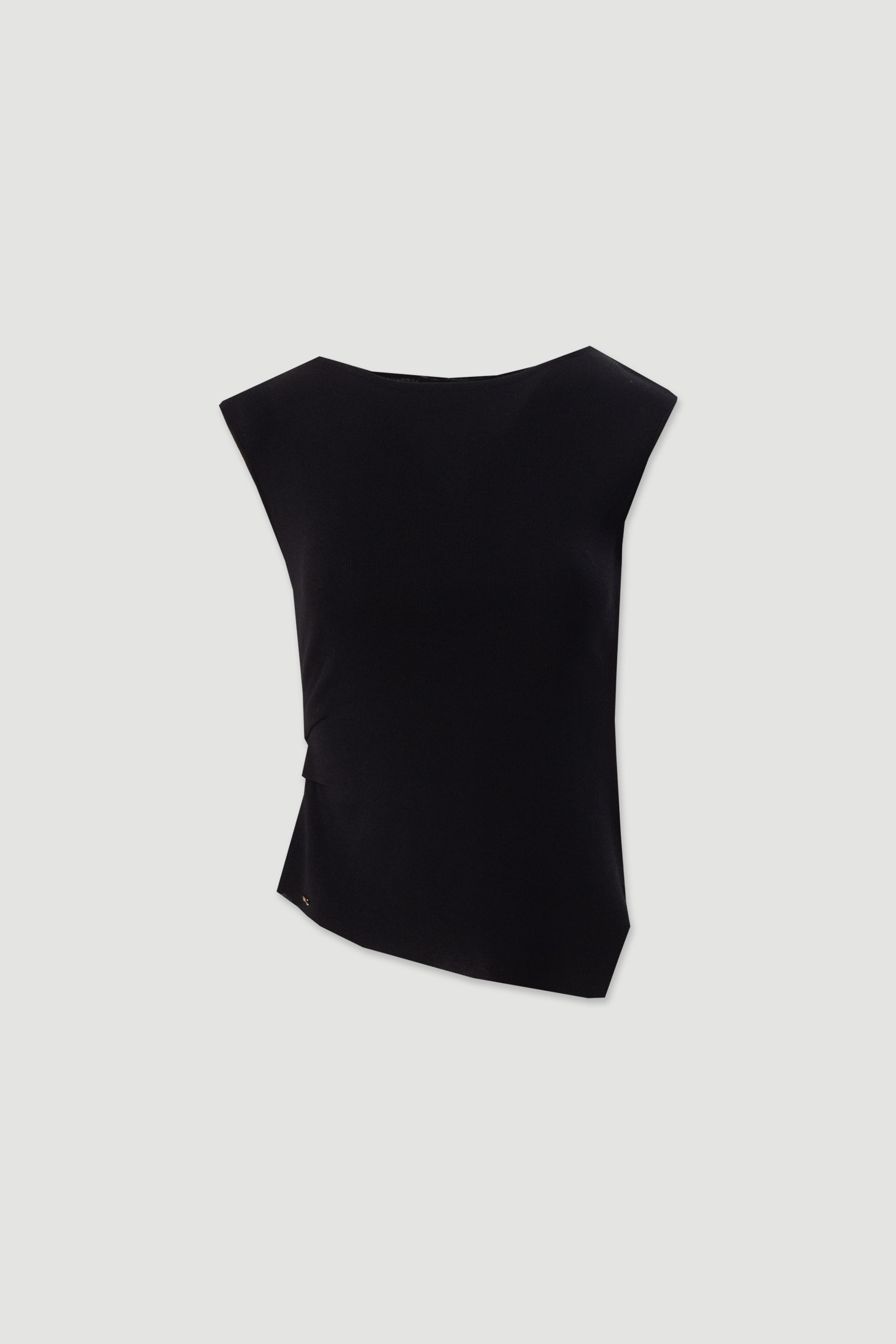 Asymmetric knit top