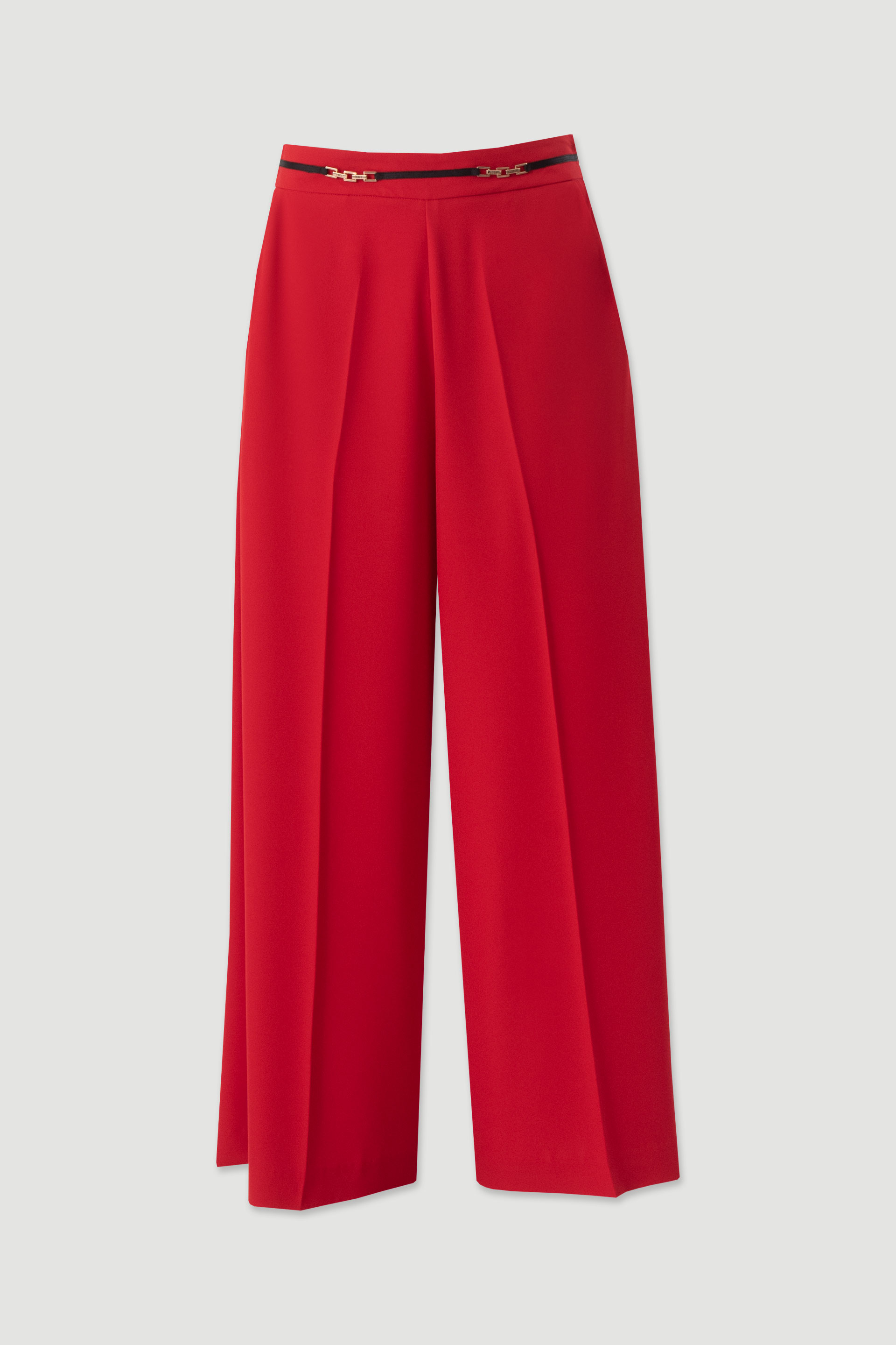 Fluid culotte trousers with metallic detail