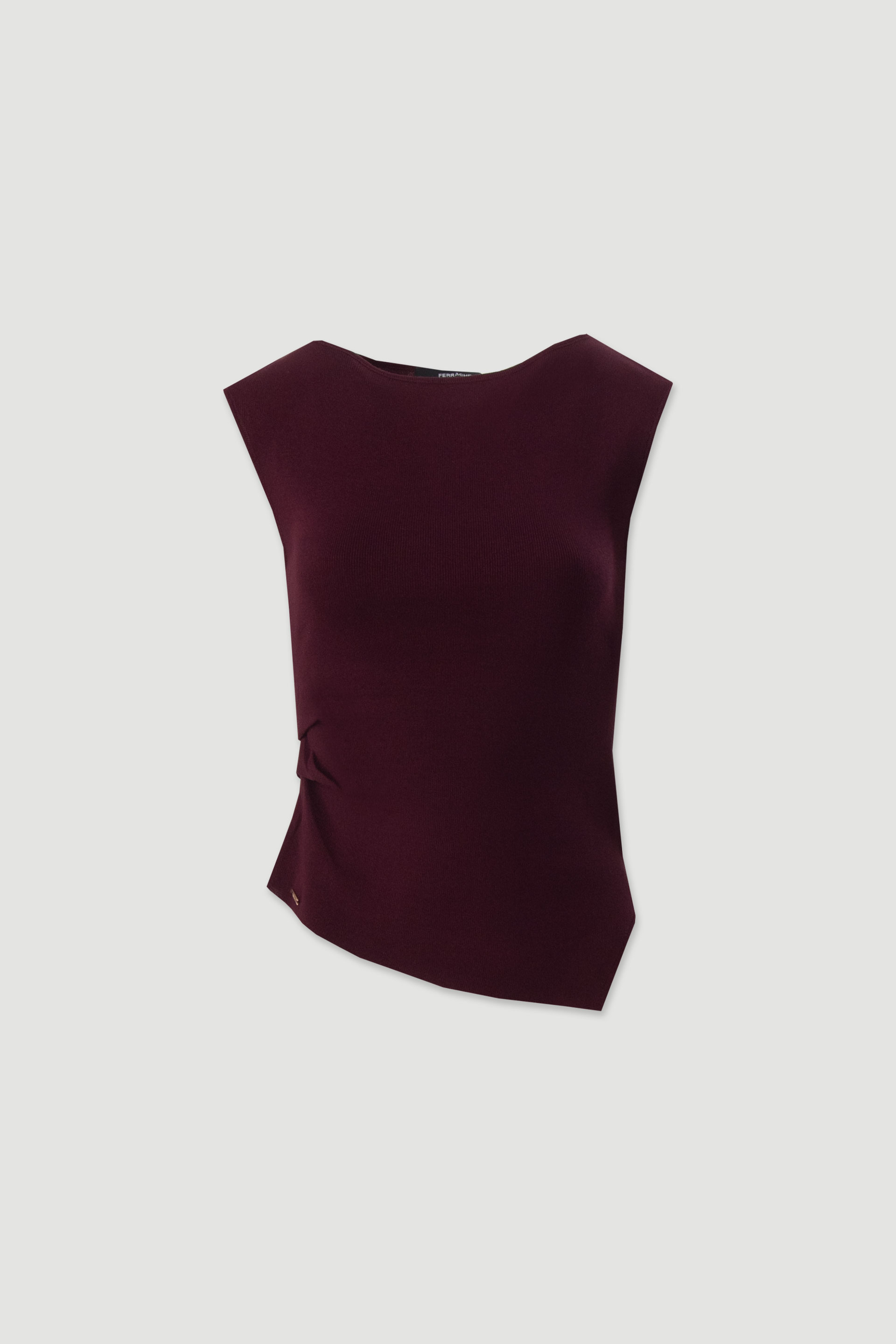 Asymmetric knit top