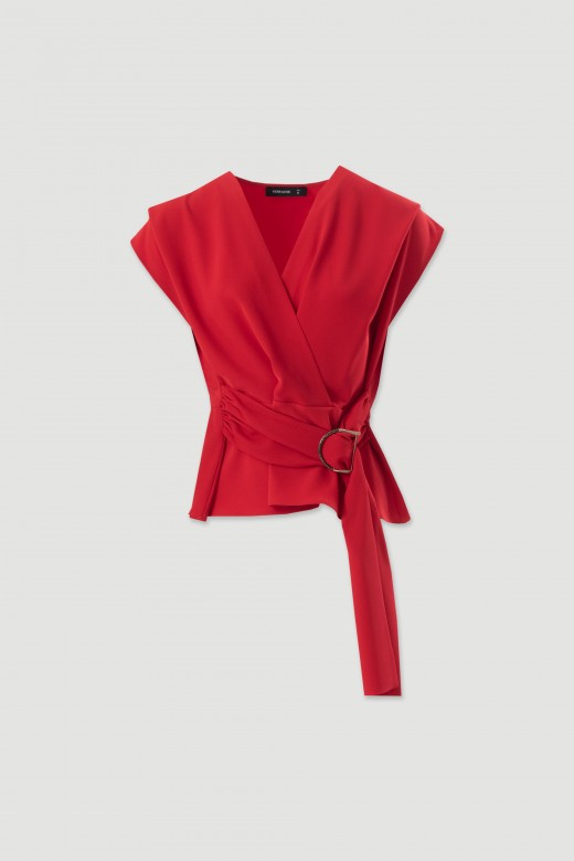 Wrap tunic with belt Wrap tunic with belt
