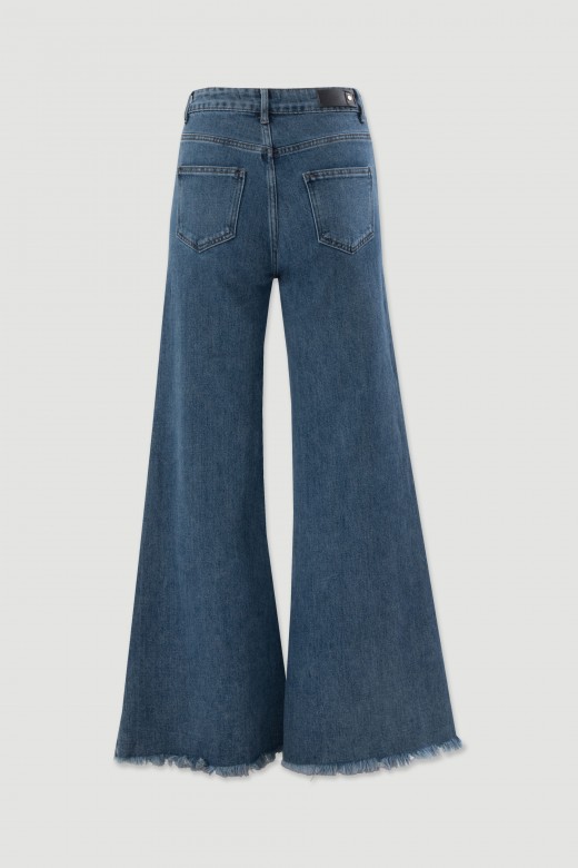 Jeans wide leg em algodão Jeans wide leg em algodão