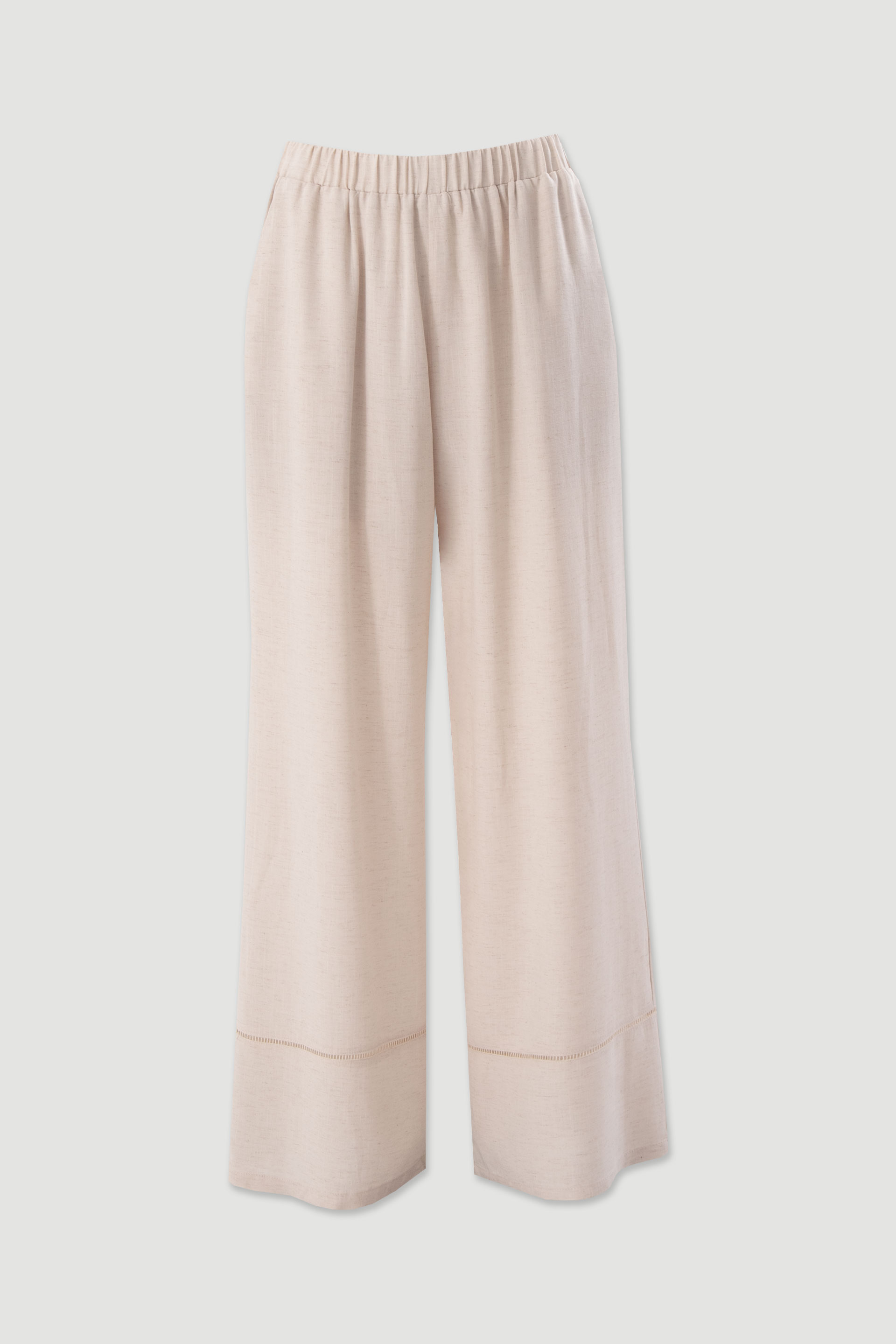 Flowy linen-blend trousers