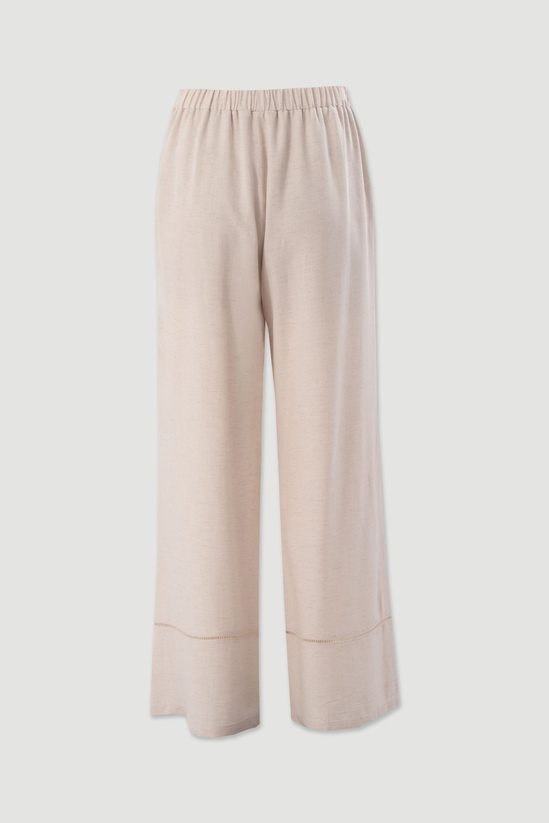 Flowy linen-blend trousers
