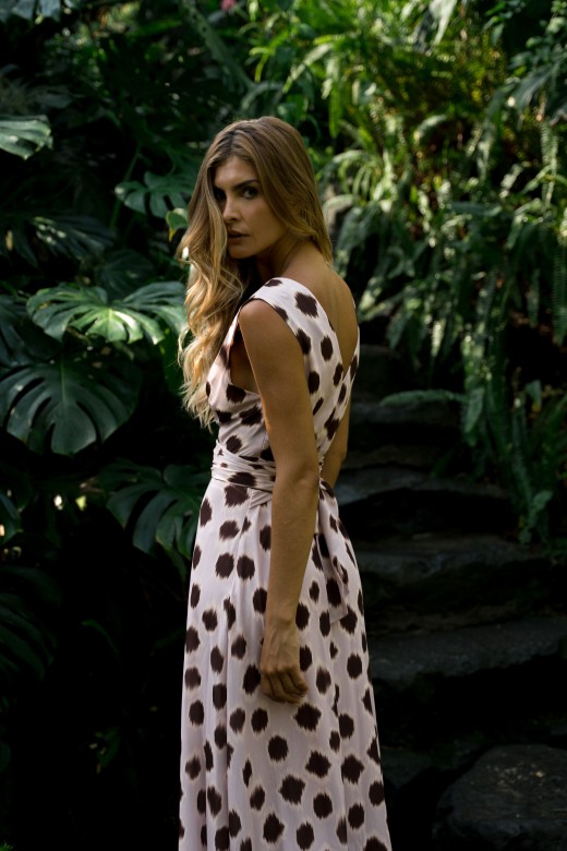 Printed maxi dress with sash Printed maxi dress with sash