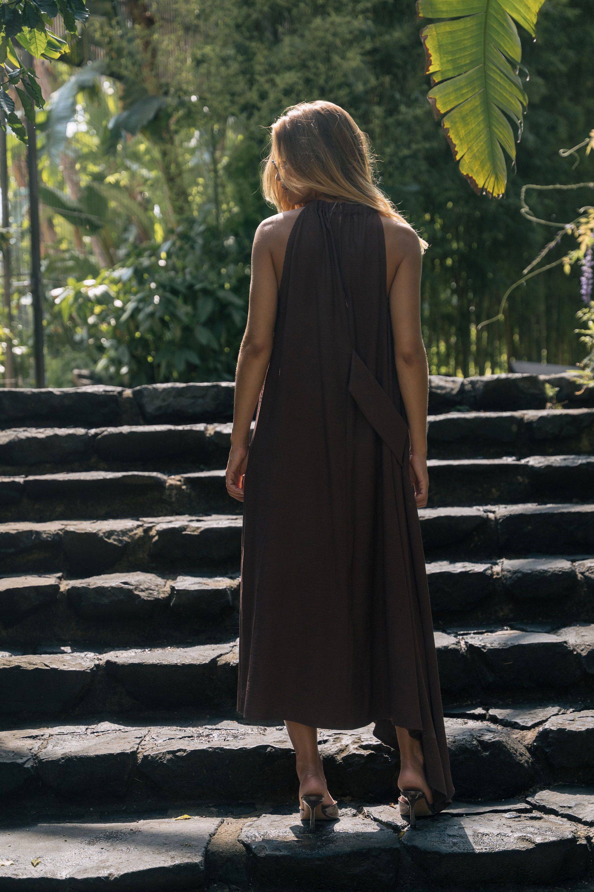 Midi halter neck dress