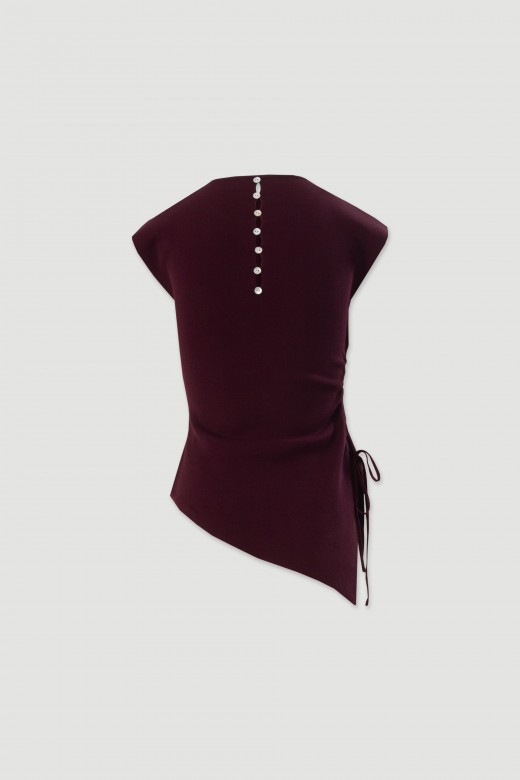 Top en maille asymétrique ajustable Top en maille asymétrique ajustable
