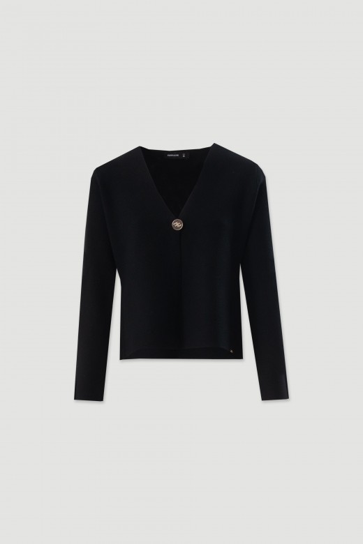 V-neck knit cardigan V-neck knit cardigan