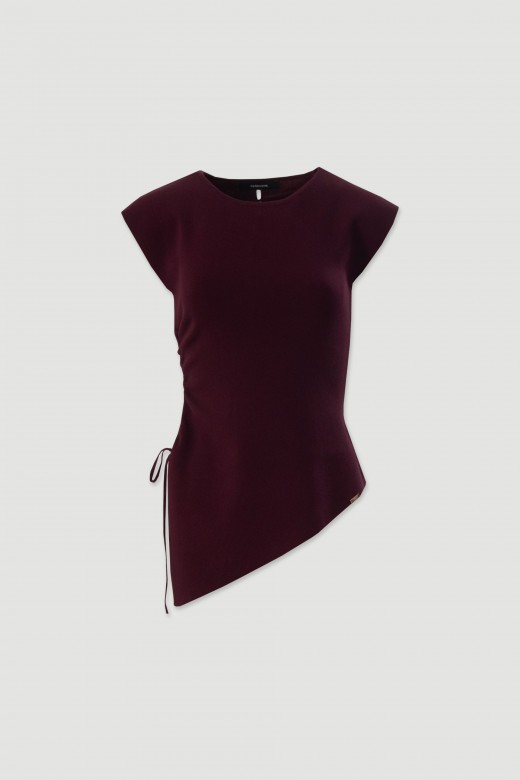 Top en maille asymétrique ajustable Top en maille asymétrique ajustable