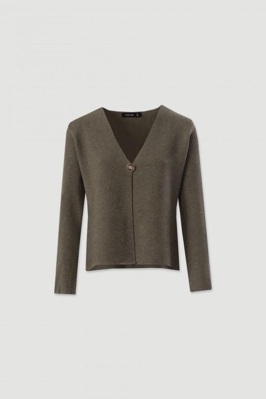 V-neck knit cardigan V-neck knit cardigan