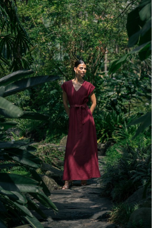 Maxi dress with belt Maxi dress with belt