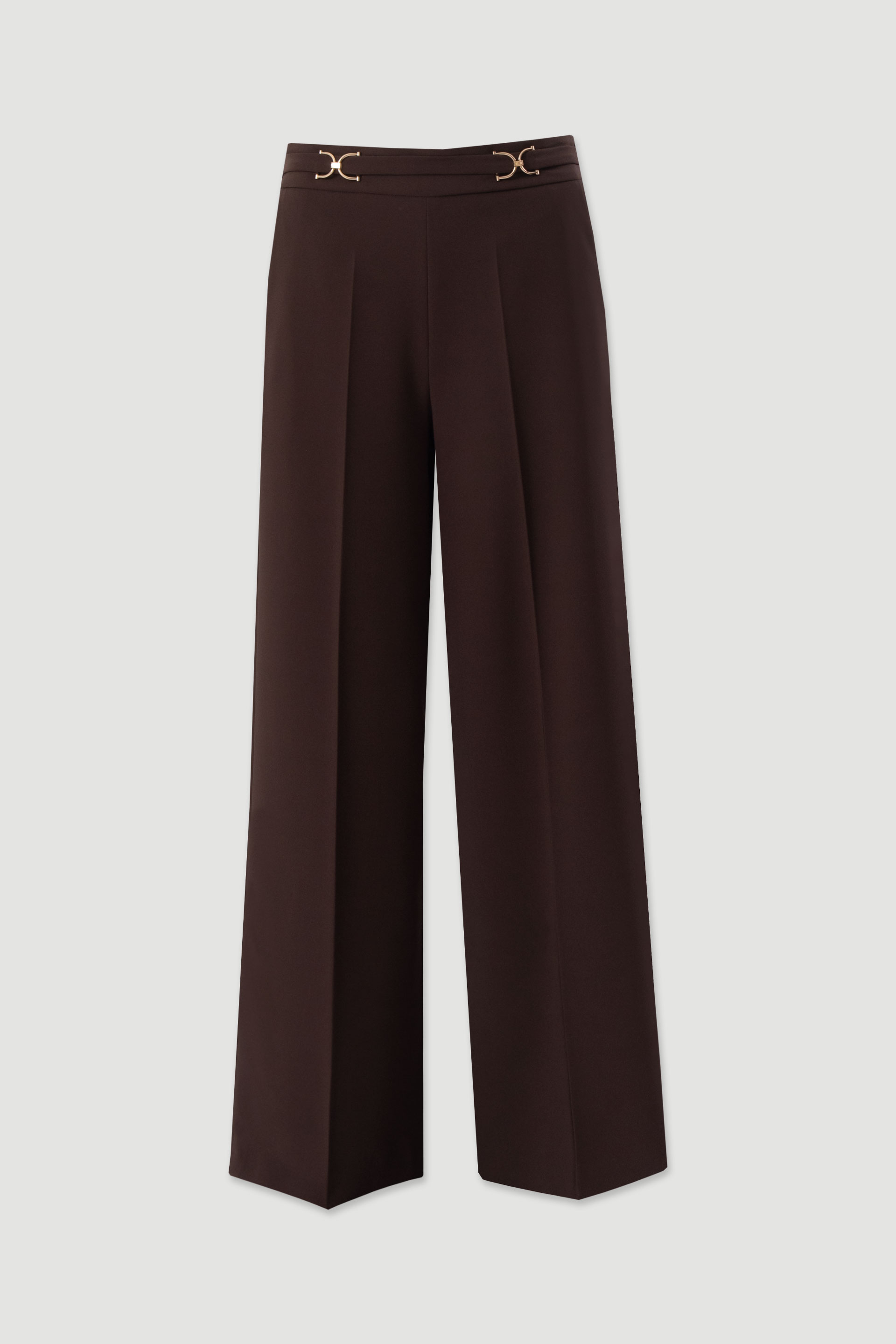 Wide leg trousers with metallic details
