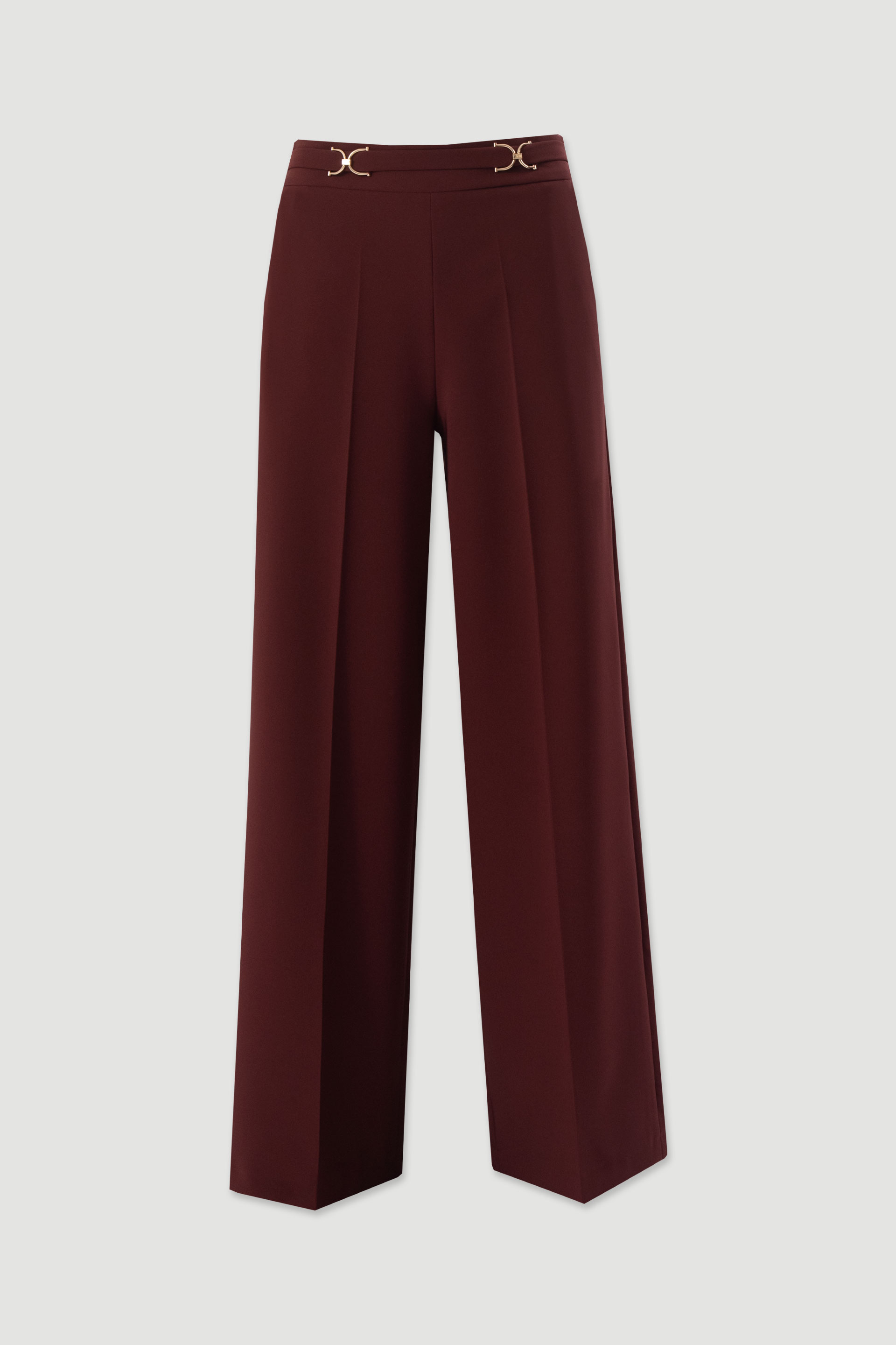 Wide leg trousers with metallic details