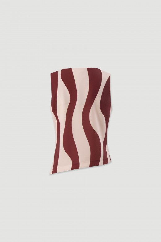 Asymmetric blouse with side draping Asymmetric blouse with side draping