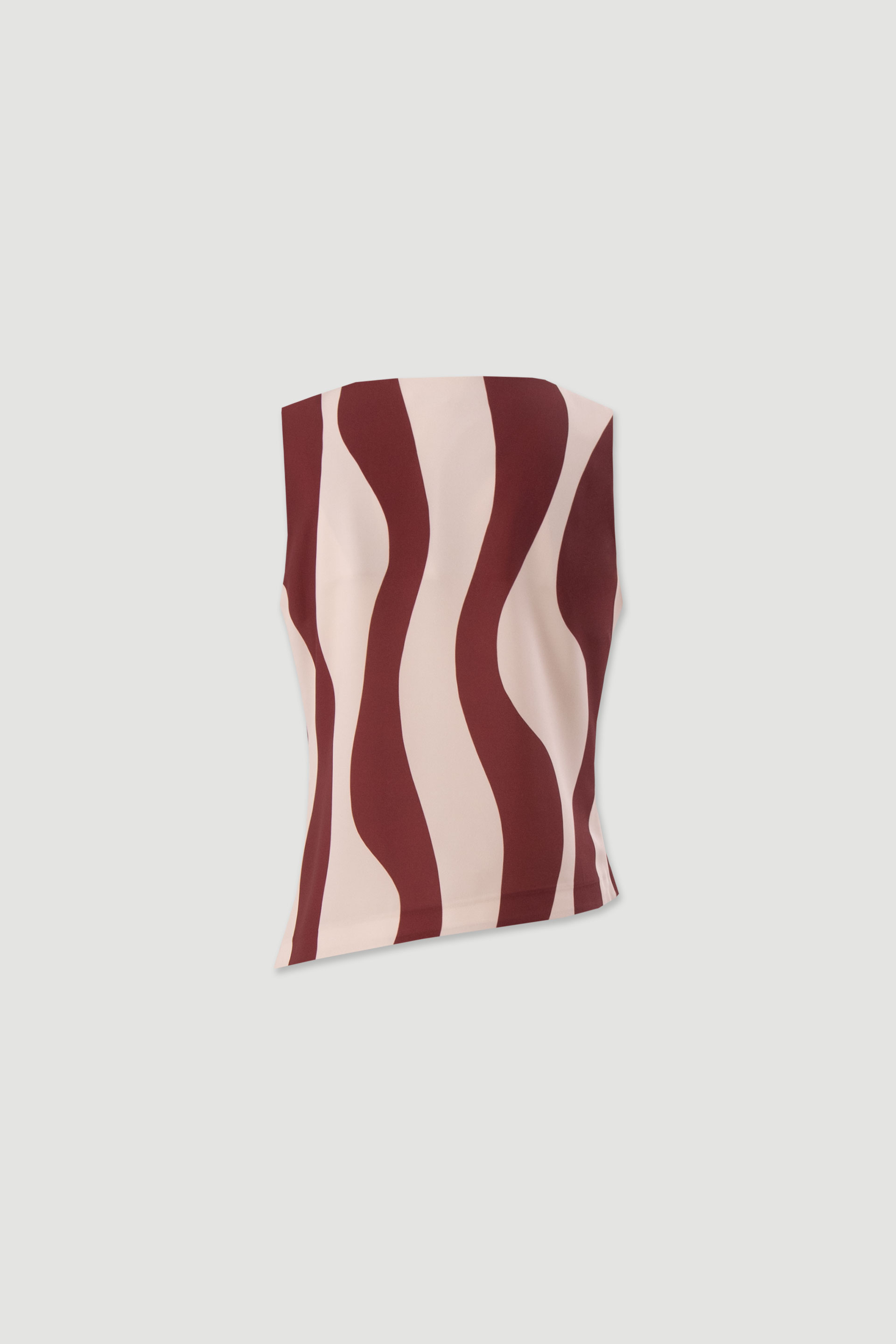 Asymmetric blouse with side draping