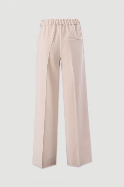 Wide leg trousers with metallic details Wide leg trousers with metallic details