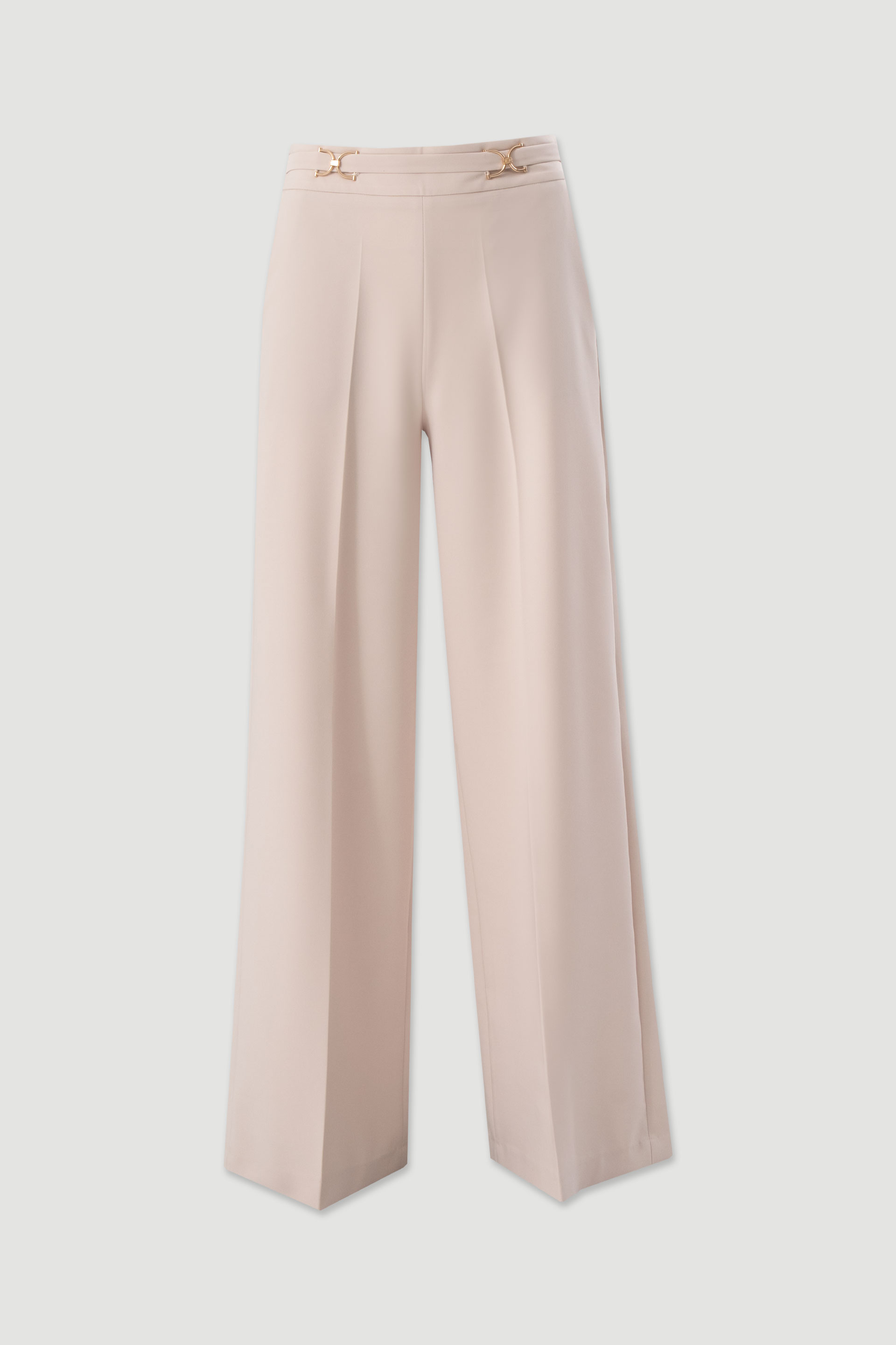Wide leg trousers with metallic details