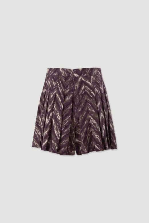 Printed pleated shorts Printed pleated shorts