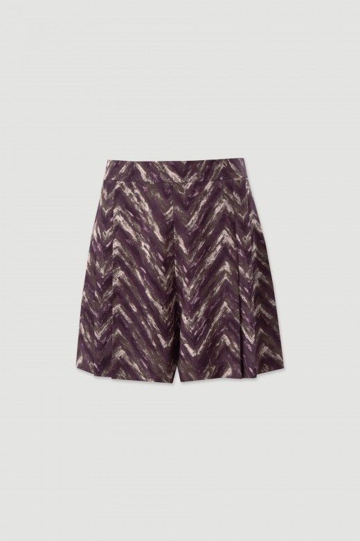 Printed pleated shorts Printed pleated shorts