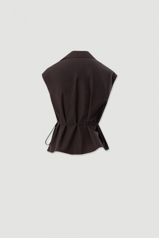 Asymmetrical blouse with tie Asymmetrical blouse with tie
