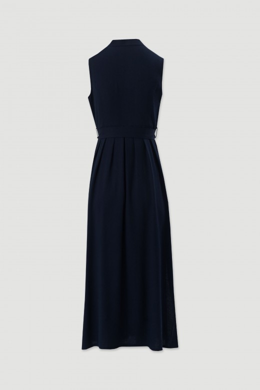 Maxi dress with fabric belt Maxi dress with fabric belt