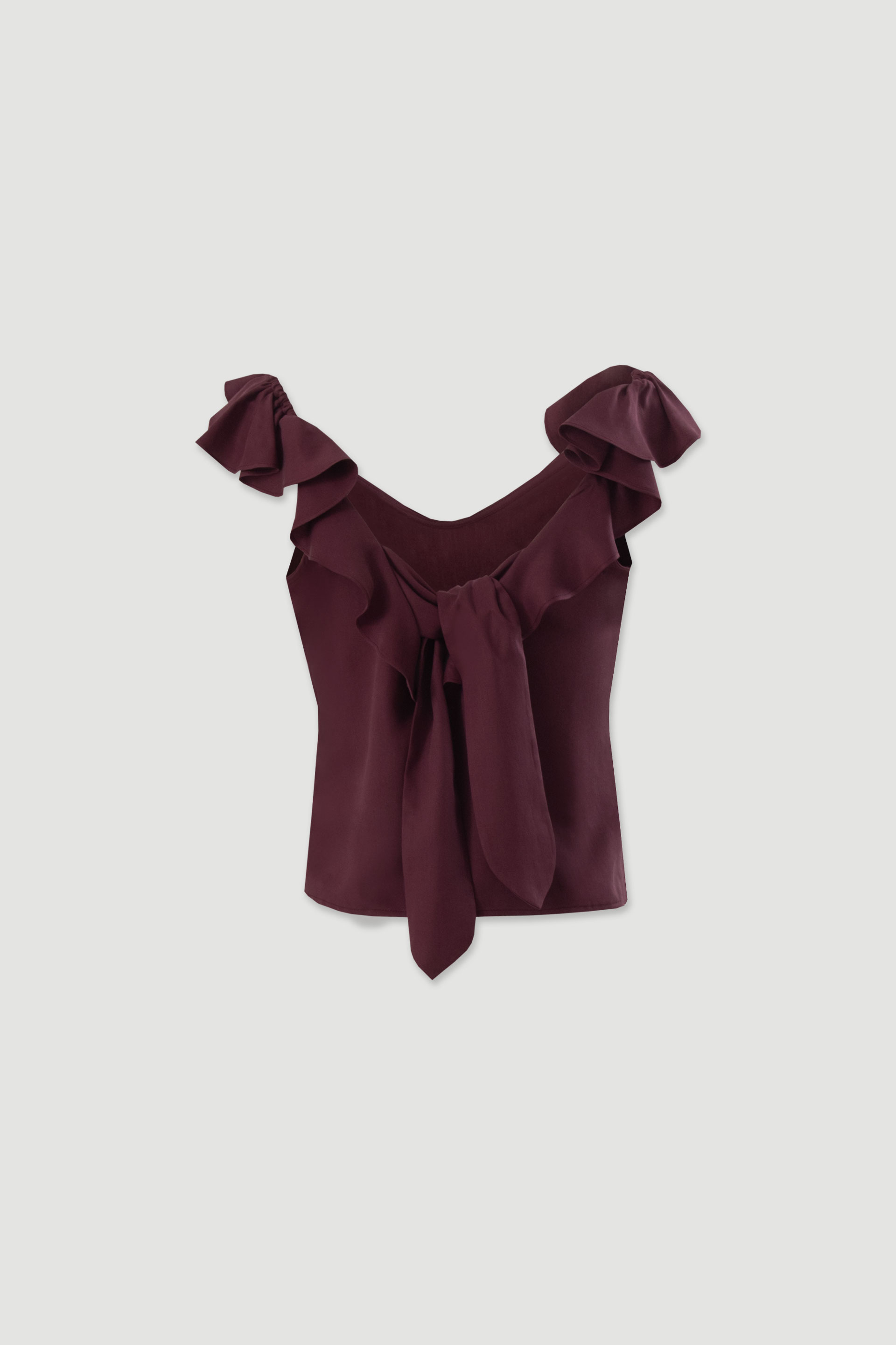 Top with ruffle straps and back bow