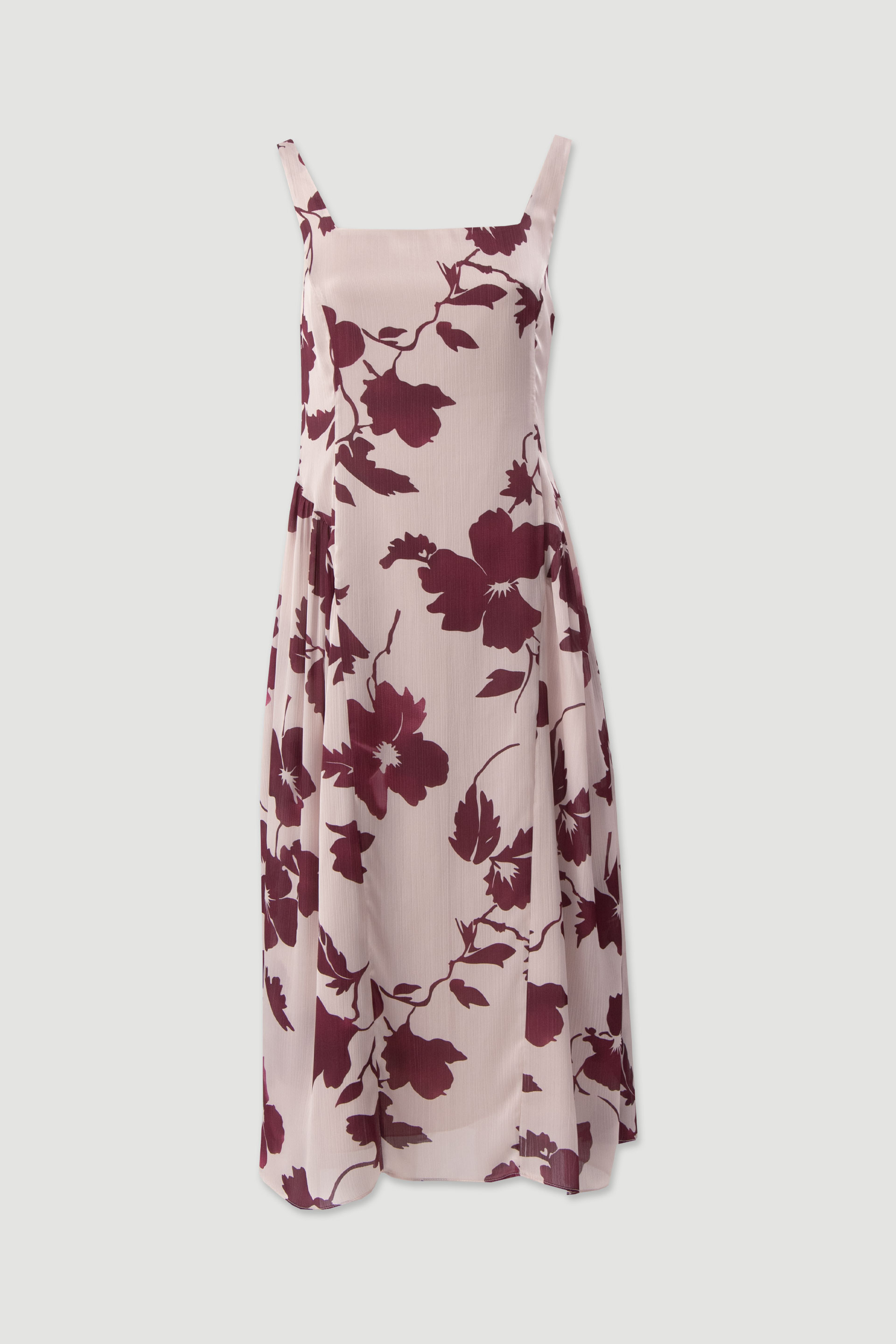 Printed satin midi dress