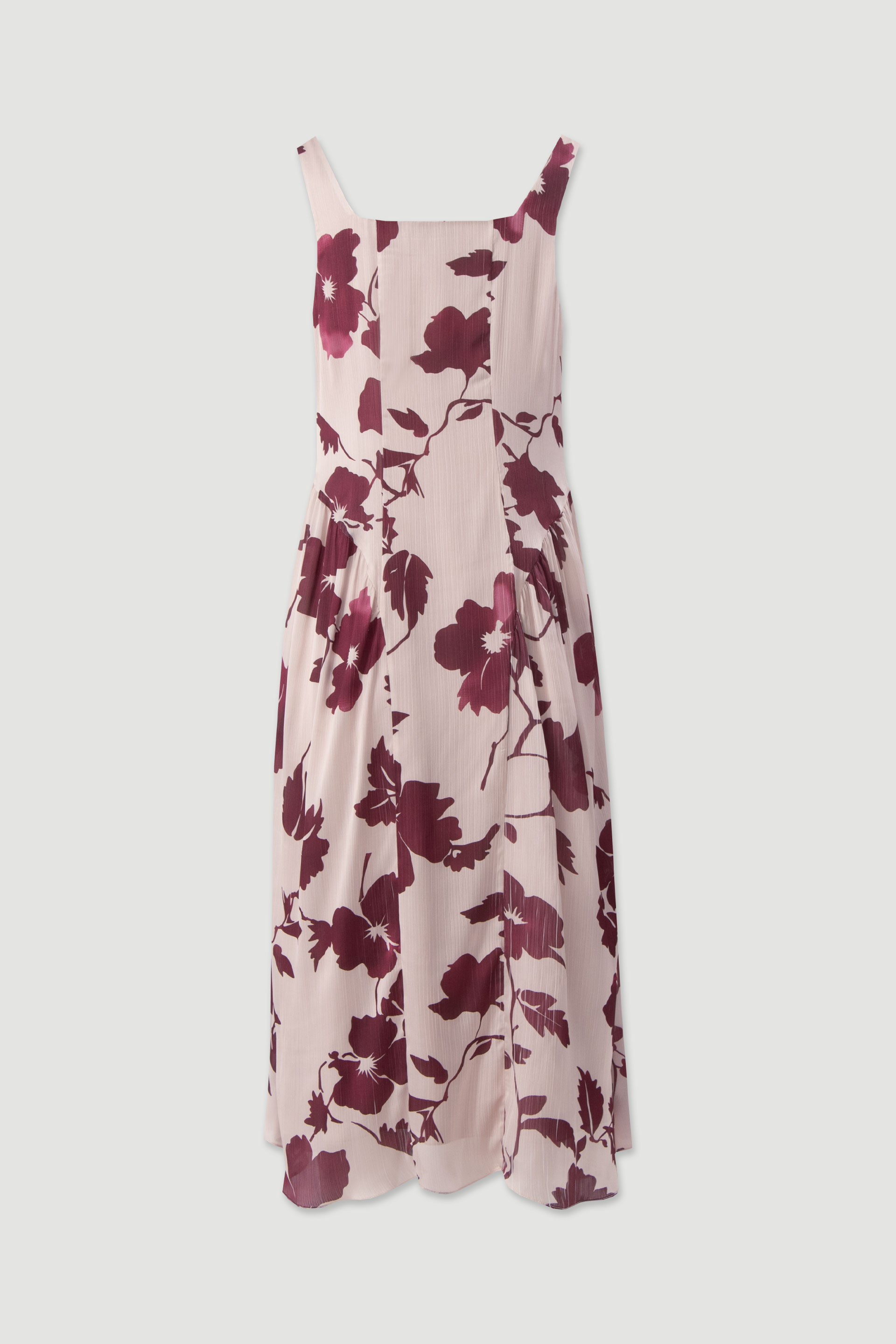 Printed satin midi dress