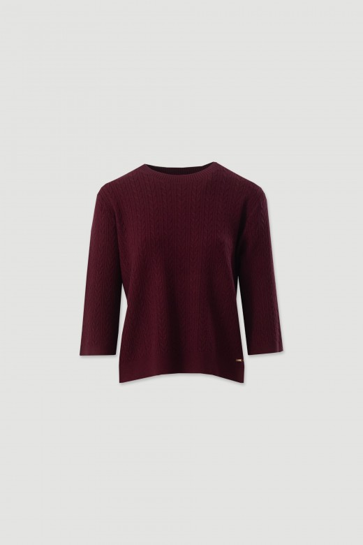 Textured knit sweater Textured knit sweater