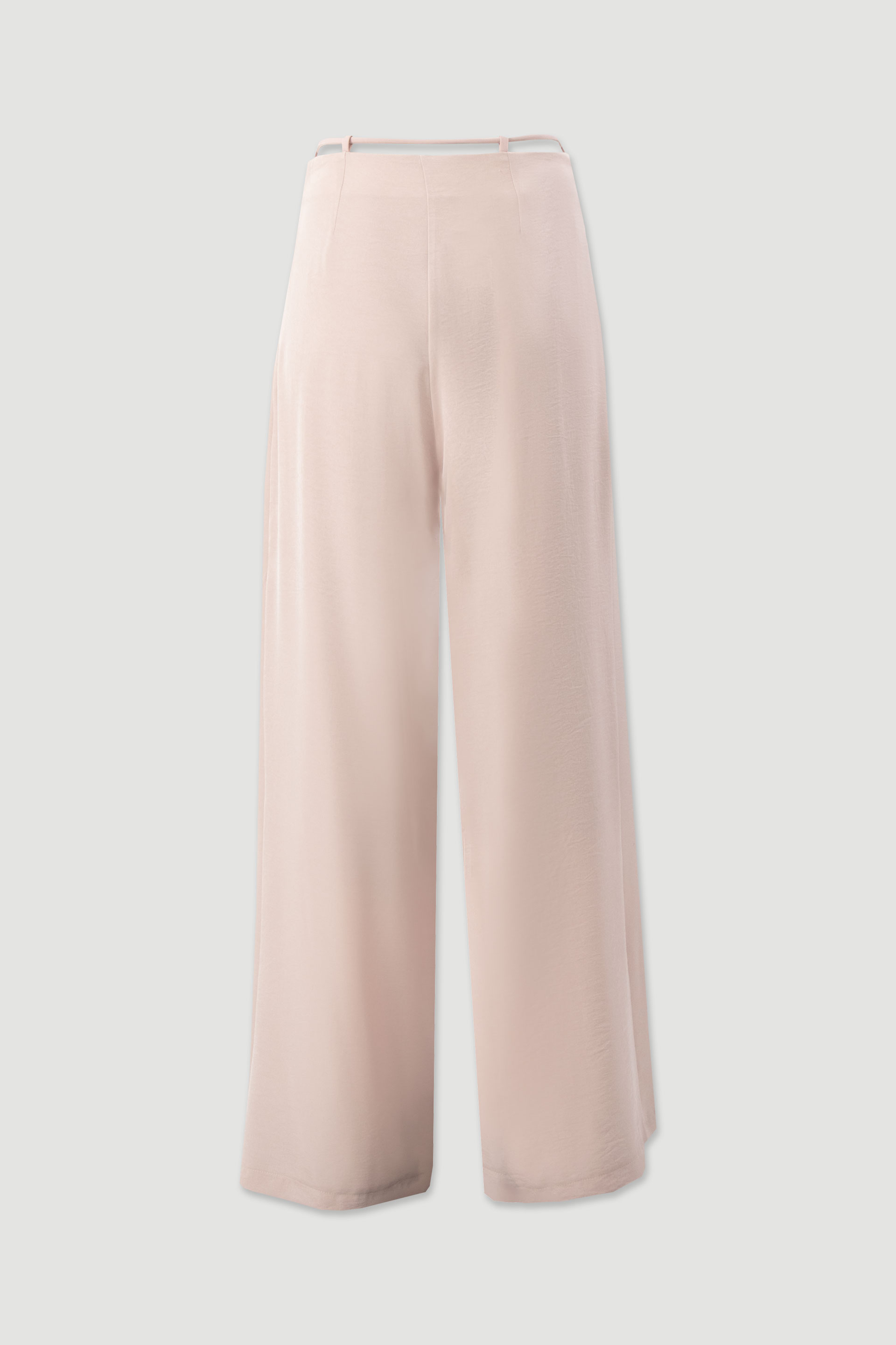 High-waisted wide leg trousers