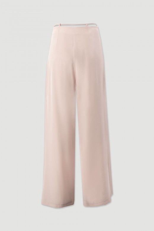 Pantalón wide leg de cintura alta Pantalón wide leg de cintura alta