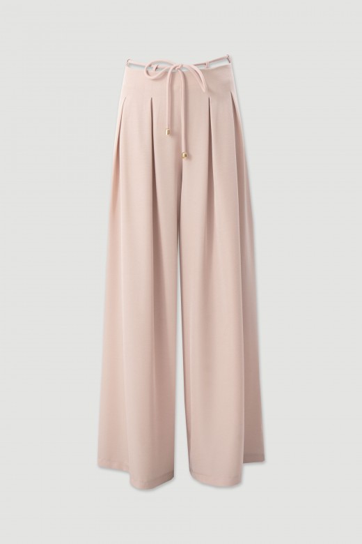 Pantalón wide leg de cintura alta Pantalón wide leg de cintura alta
