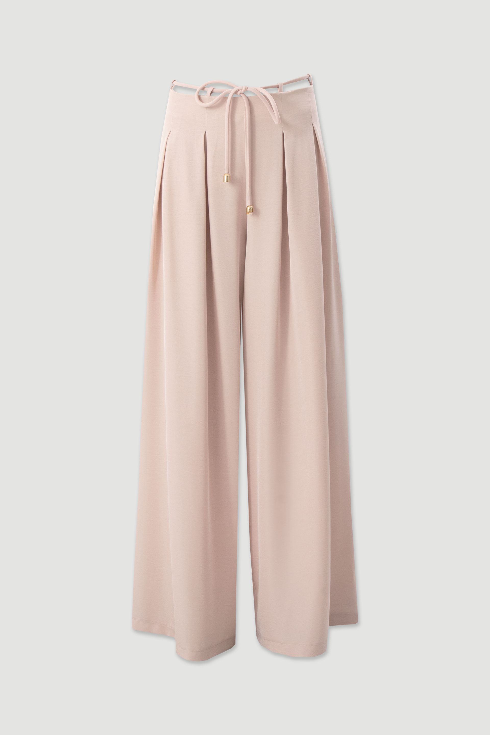 High-waisted wide leg trousers