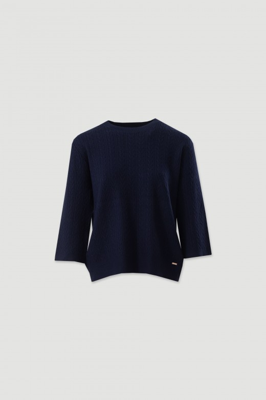 Textured knit sweater Textured knit sweater