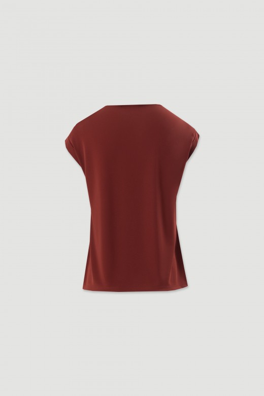 Top with striped printed front Top with striped printed front