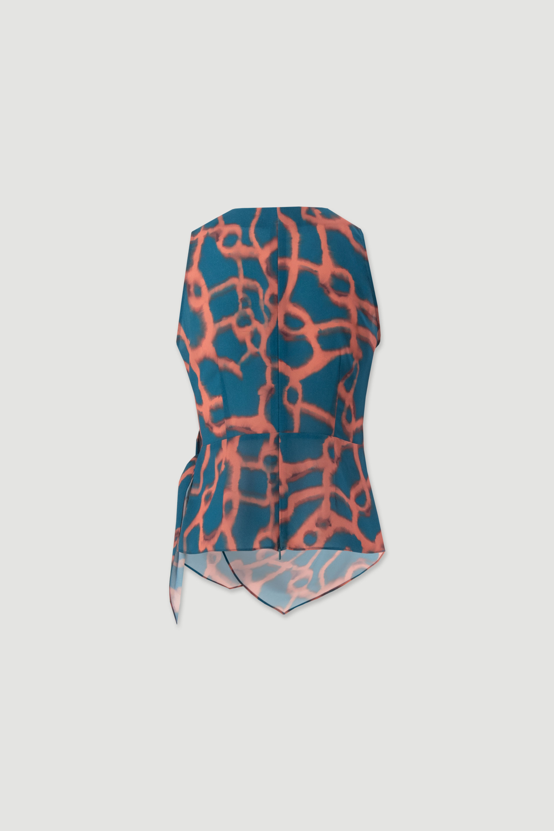 Draped printed tunic