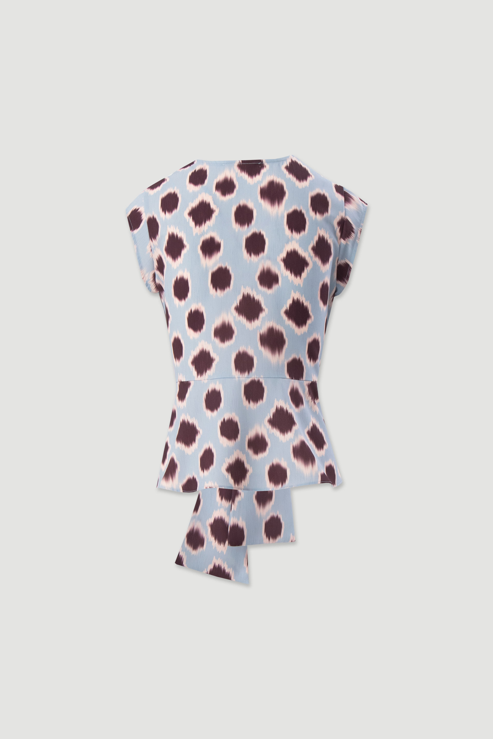Printed tunic with tie belt