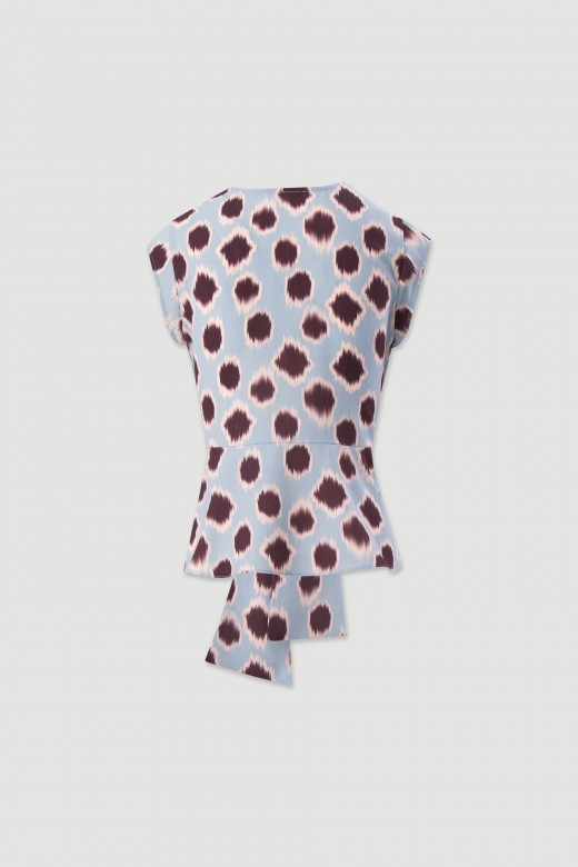 Printed tunic with tie belt Printed tunic with tie belt