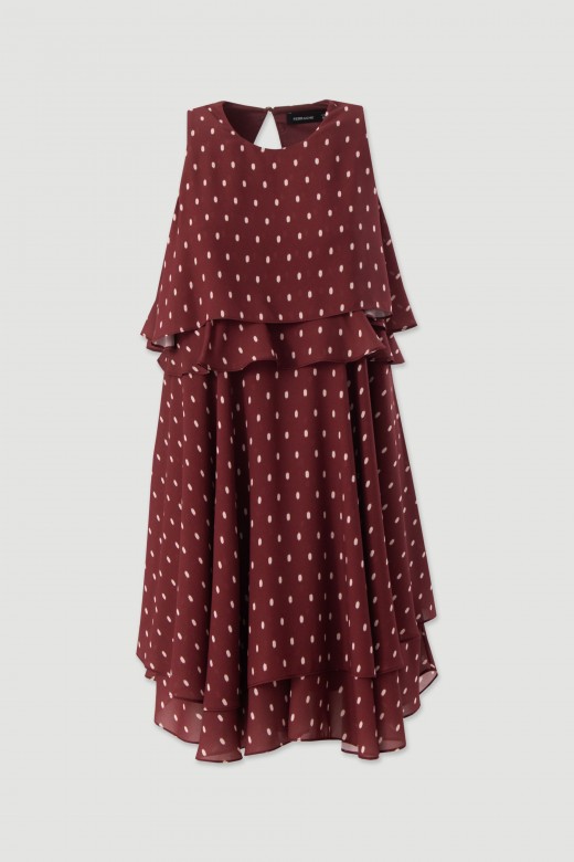 Short printed dress with ruffles Short printed dress with ruffles