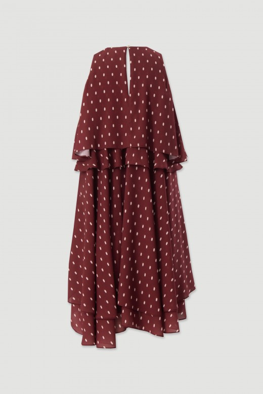 Vestido corto estampado con volantes Vestido corto estampado con volantes