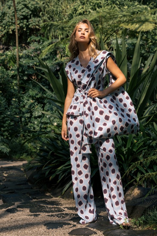 Printed wide-leg trousers Printed wide-leg trousers