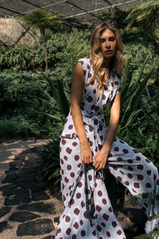 Printed tunic with tie belt Printed tunic with tie belt