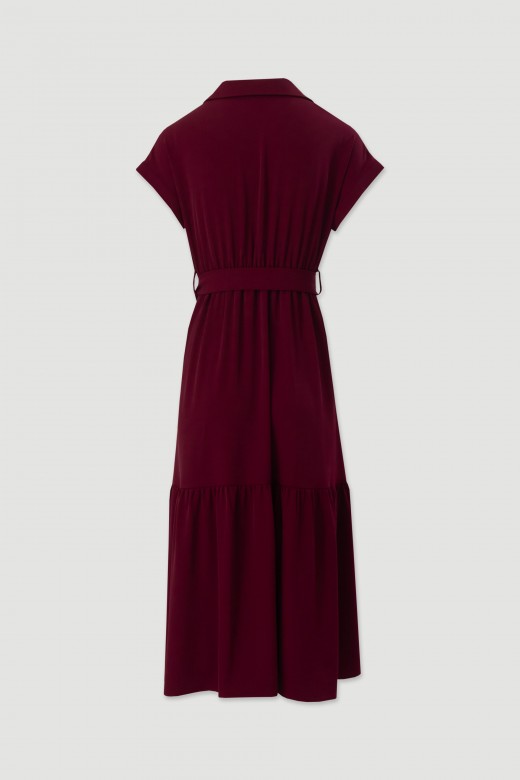Midi shirt dress with belt Midi shirt dress with belt