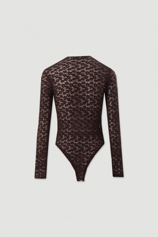 Floral lace bodysuit with high neck Floral lace bodysuit with high neck