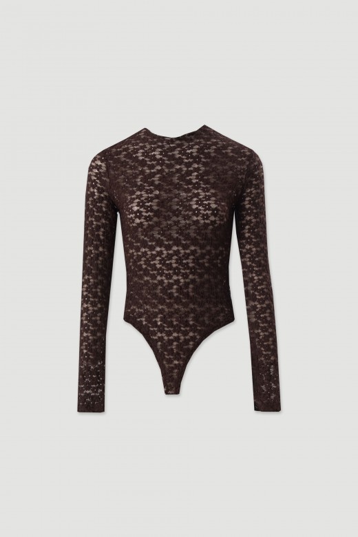Floral lace bodysuit with high neck Floral lace bodysuit with high neck