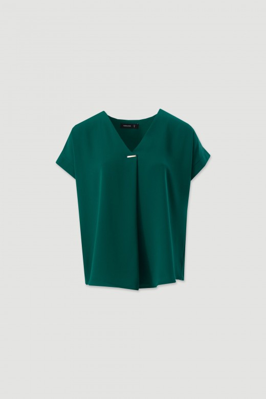 Fluid tunic with v-neckline Fluid tunic with v-neckline